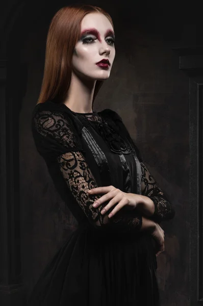 Portrét gothic Girl — Stock fotografie