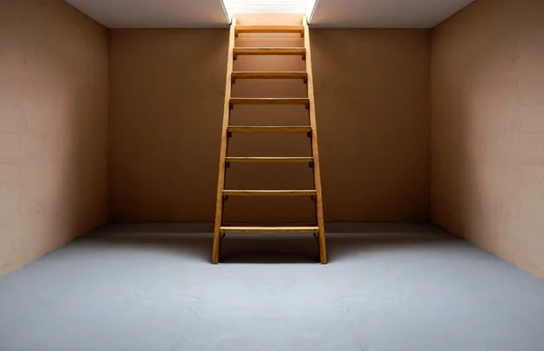 Interior do quarto com escadaria — Fotografia de Stock