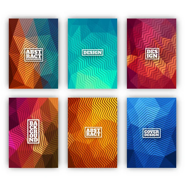 Conjunto Banners Abstratos Ilustração Vetorial — Vetor de Stock