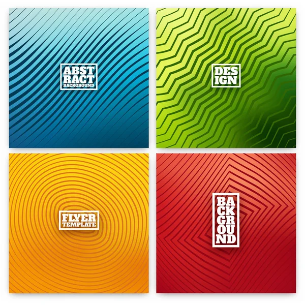 Conjunto Banners Abstractos Ilustración Vectorial — Vector de stock