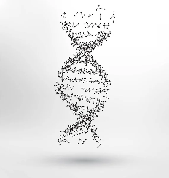 Vector Illustratie Abstracte Deeltjes Wetenschap Dna — Stockvector