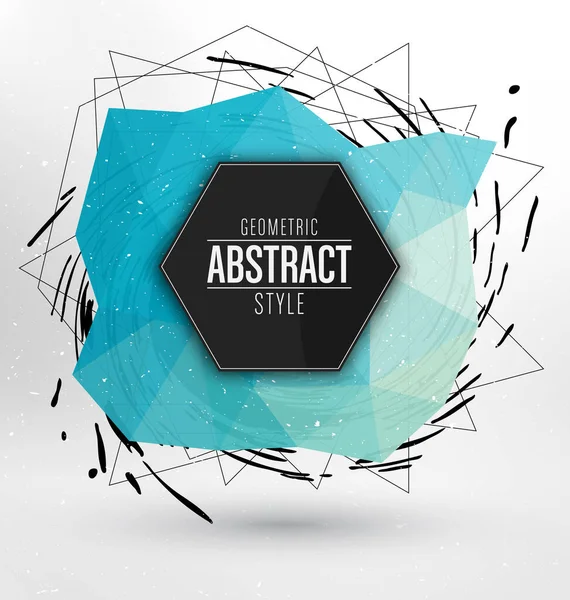 Abstracte Geomertische Banner Vector Illustratie — Stockvector