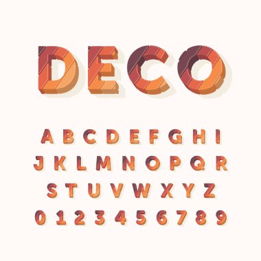  alfabe seti, vektör illüstrasyonu 