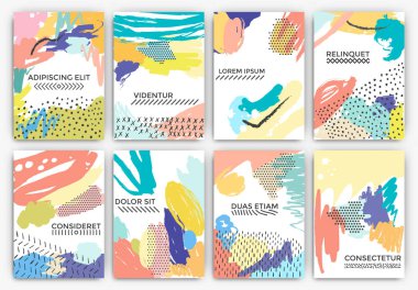 soyut fırça pankartı, vektör illüstrasyonu 