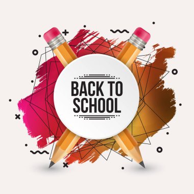 Okula, eğitime, vektör illüstrasyonuna 