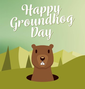 Mutlu Dağ Sıçanı Günü vektör çizimi 