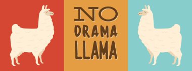 Orama lamasının vektör illüstrasyonu