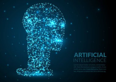 Vektör çizimi. ağ yapay zekası