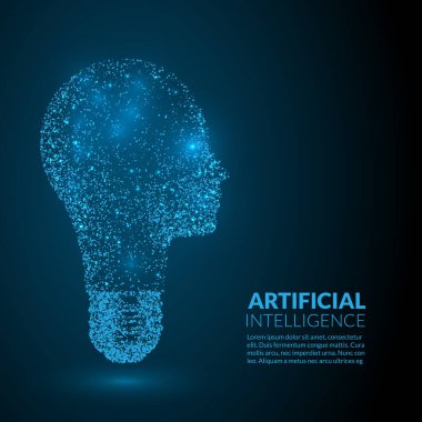 Vektör çizimi. ağ yapay zeka kavramı 