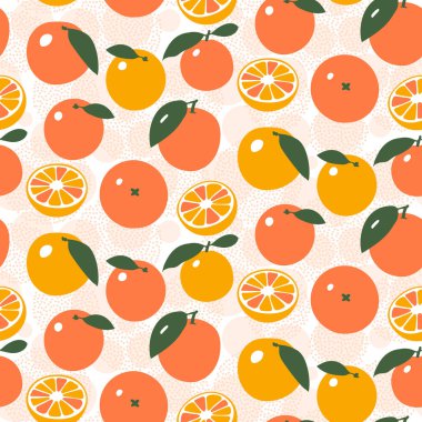 Meyveli kusursuz desen, vektör illüstrasyonu 