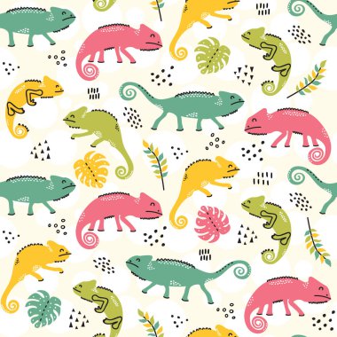 Animasyonlu kusursuz desen, vektör illüstrasyonu 