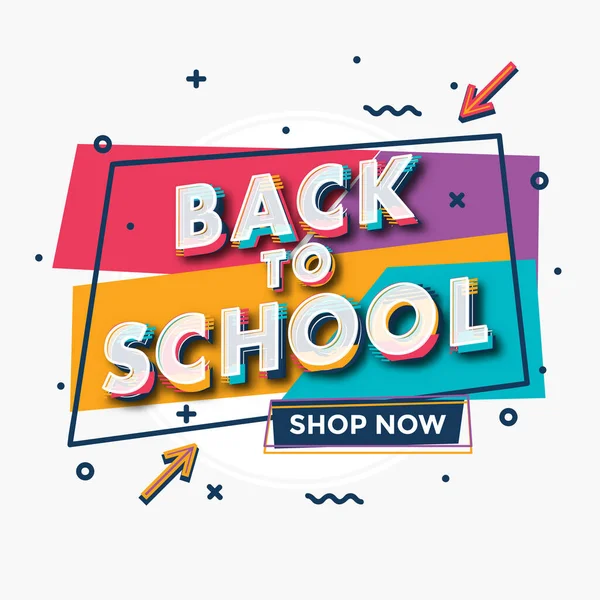 Back School Education Vector Illustration — Stock Vector