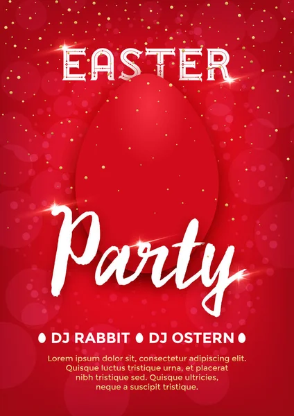 Easter Party Card Vector Illustration — Stock Vector