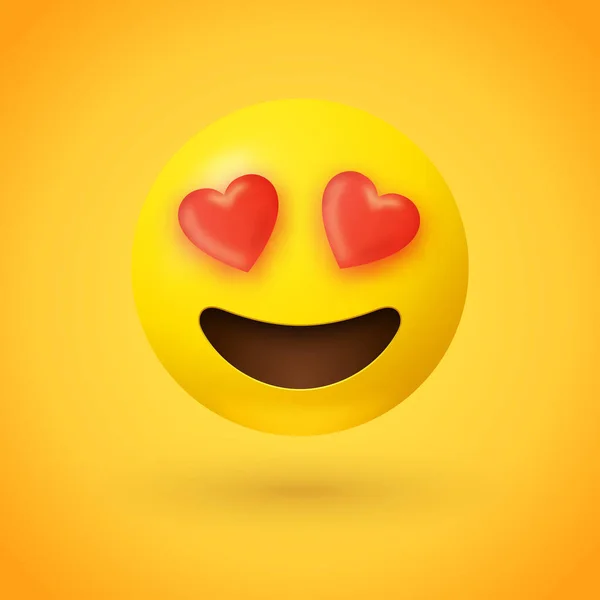 Amor Emoji Rosto Ilustração Vetorial —  Vetores de Stock