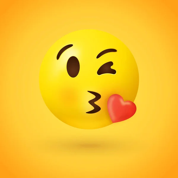 Amor Emoji Rosto Ilustração Vetorial —  Vetores de Stock