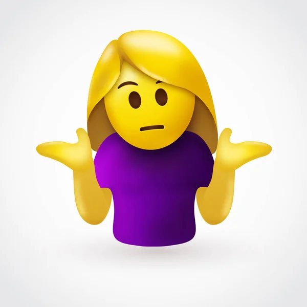 Dubbio Emoji Volto Illustrazione Vettoriale — Vettoriale Stock