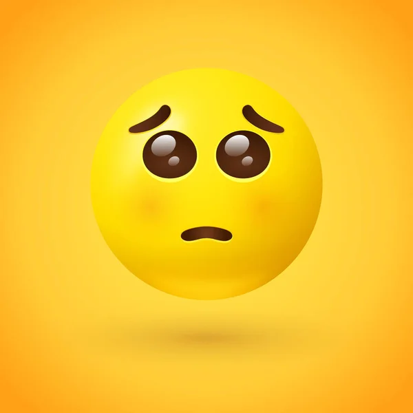 Emoji Sedih Wajah Ilustrasi Vektor - Stok Vektor