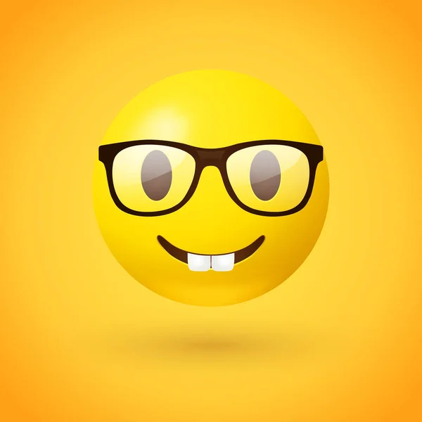 Sorriso Emoji Rosto Ilustração Vetorial —  Vetores de Stock