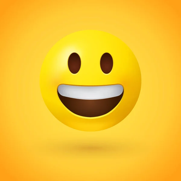 Χαμόγελο Emoji Πρόσωπο Διανυσματική Απεικόνιση — Διανυσματικό Αρχείο