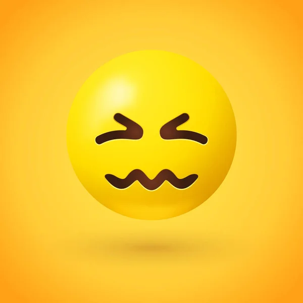Emoji Ansikte Vektor Illustration — Stock vektor