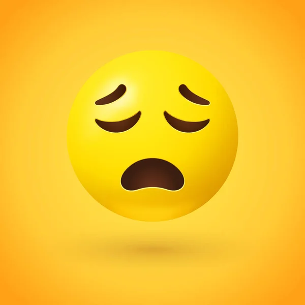 Emoji Triste Cara Vector Ilustración — Archivo Imágenes Vectoriales