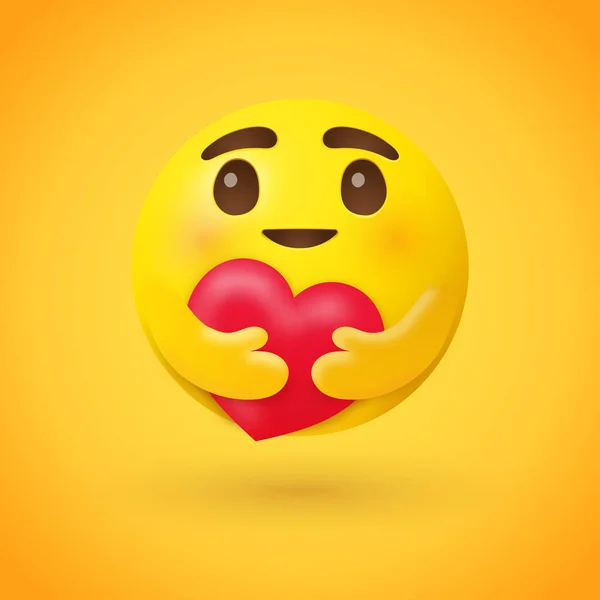 Liebe Emoji Gesicht Vektorillustration — Stockvektor