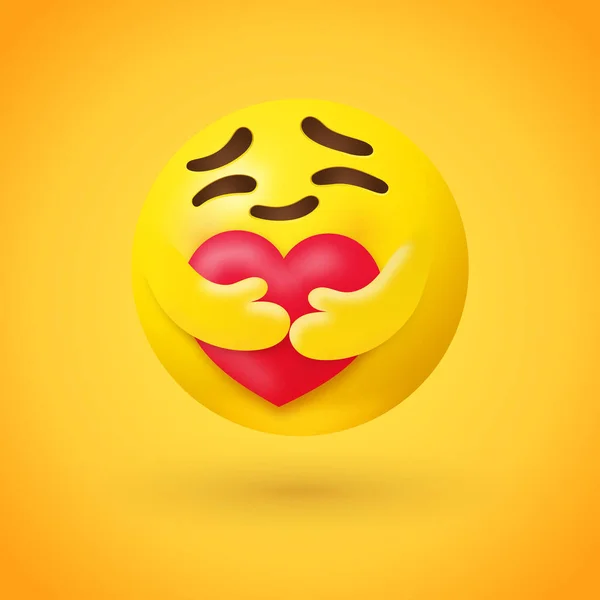 Kärlek Emoji Ansikte Vektor Illustration — Stock vektor