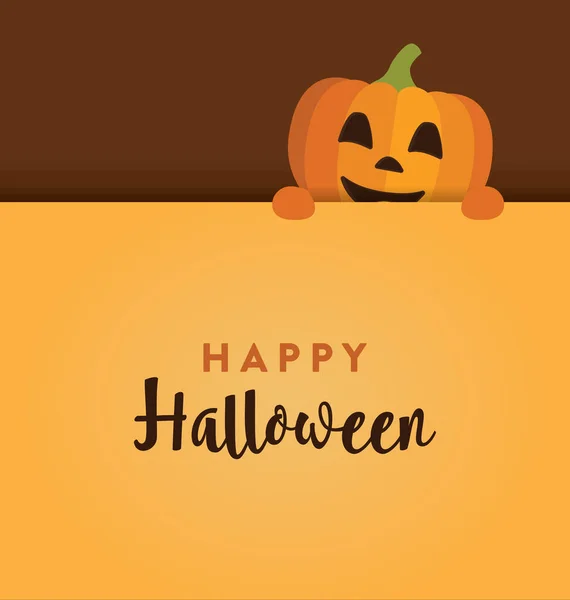 Gelukkige Halloween Kaart Vector Illustratie — Stockvector