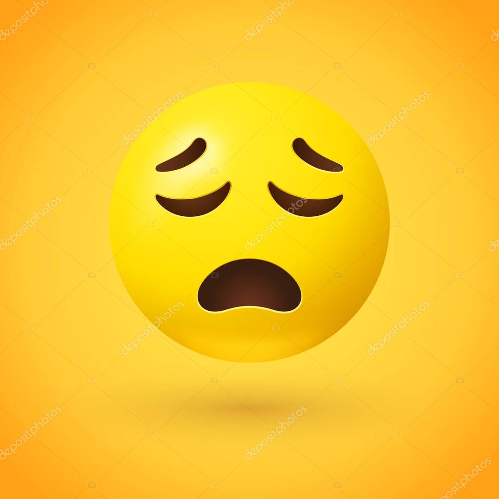 Sad emoji, face, vector illustration