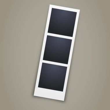 Gri arkaplanda boş fotoğraf çerçevesi