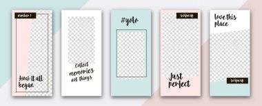 hikaye şablonu, vektör illüstrasyonu 