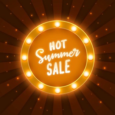 Yaz satışı kartı, vektör illüstrasyonu 