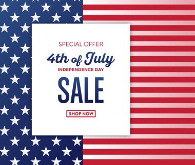 ABD 'nin bağımsızlık günü arka planının vektör çizimi