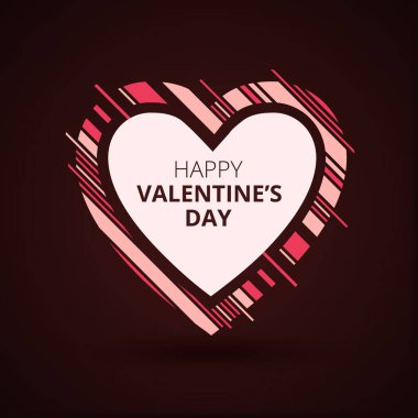 Sevgililer Günü Tasarımı kutlu olsun. Vektör illüstrasyonu.  