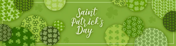 Feliz Día San Patricio Fondo Con Trébol Verde — Archivo Imágenes Vectoriales