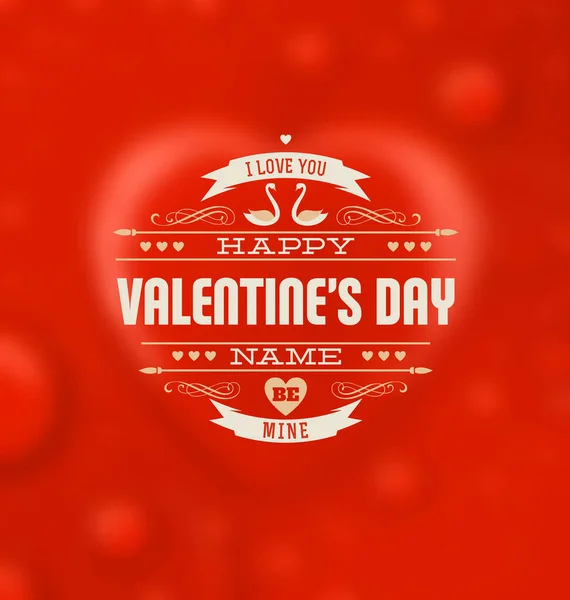 Valentine Day Design Template — Stock Vector