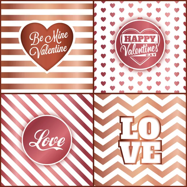 Valentine Day Design Templates — Stock Vector