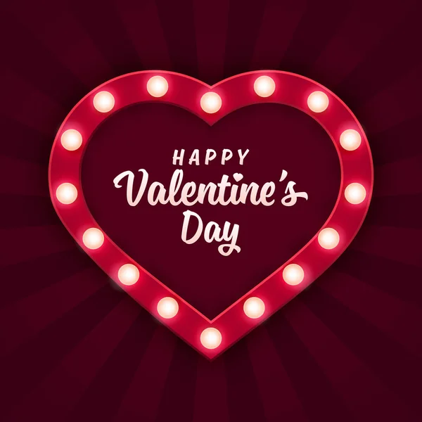 Happy Valentine Day Design Template Heart — стоковый вектор