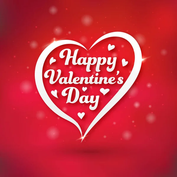 Gelukkige Valentijnsdag Ontwerp Sjabloon Met Hart — Stockvector