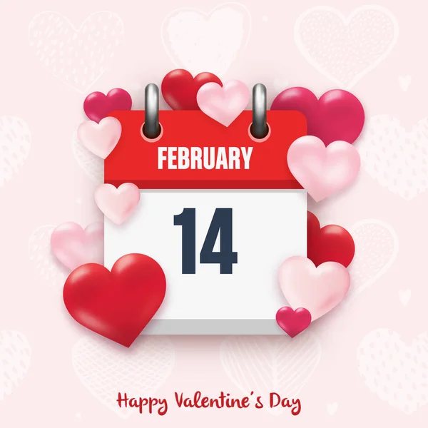 Happy Valentine Day Design Vector Illustration — Stock Vector