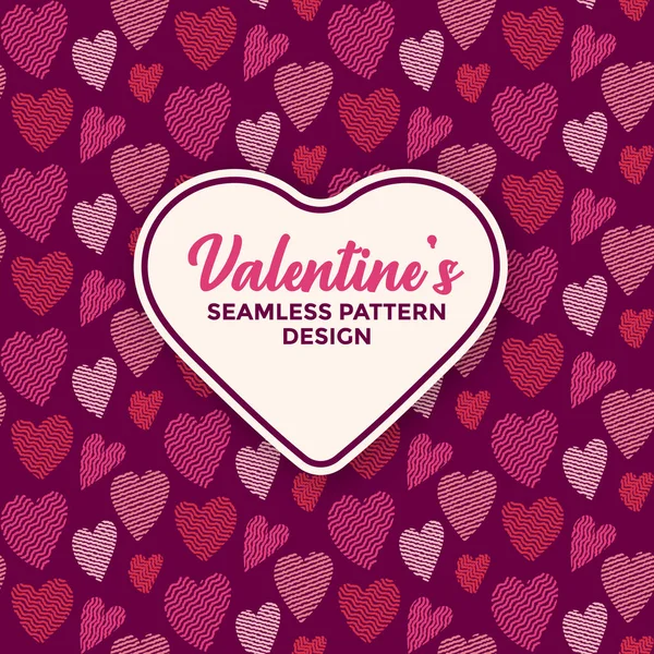 Happy Valentine Day Pattern Hearts Векторная Иллюстрация — стоковый вектор