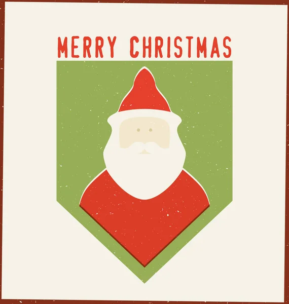 Christmas Greeting Card Design Santa Claus — Stock Vector