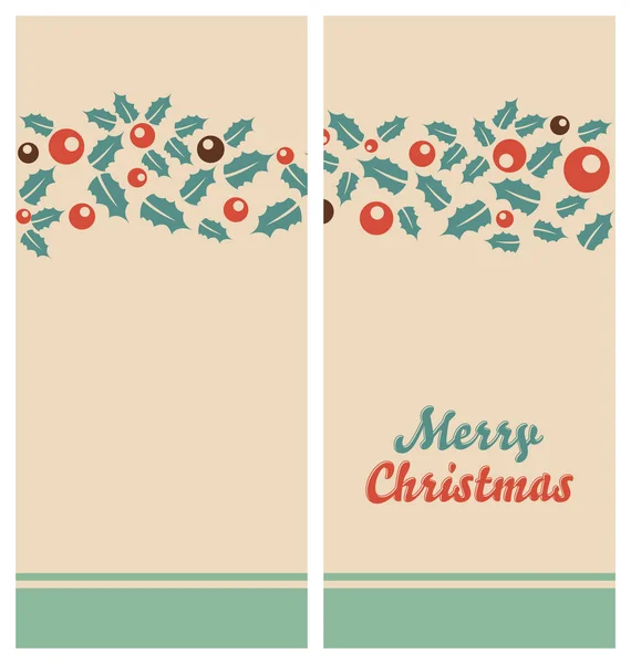 Diseño Tarjetas Felicitación Navidad — Archivo Imágenes Vectoriales