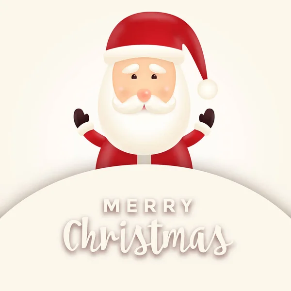 Carte Voeux Noël Design Avec Père Noël Claus — Image vectorielle