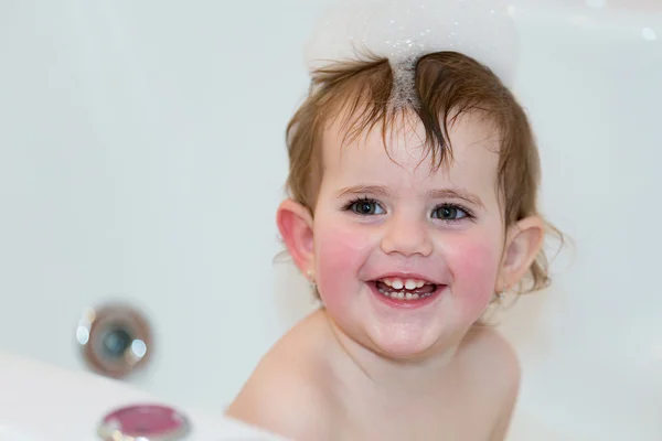 Little girl taking spa bath — Stock Photo, Image