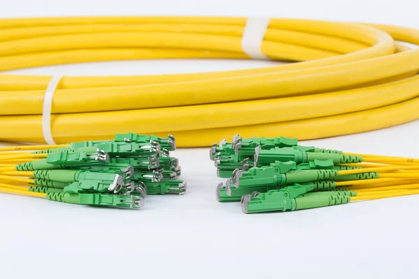 Fiber optic E2 (LSH) pigtail, patchcord — Stock Photo, Image