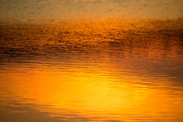 Pôr-do-sol primavera refletindo na água — Fotografia de Stock