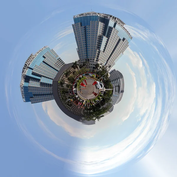 Planet of Building sulla strada principale nel centro di Giacarta — Foto Stock