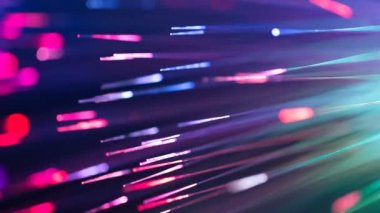 yanıp sönen optik elyaflar bulanık teknolojik altyapı soyut