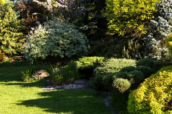 Hermoso diseño de jardín de primavera — Foto de Stock